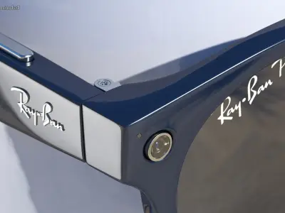 Ray Ban Stories Round Smart Glasses Dark Blue 3D model