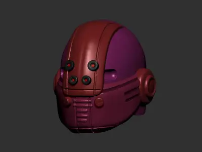 helmet high poly sculpt 3d printable ver 7 3D model 3D model 138