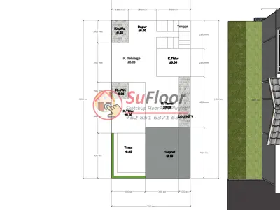 House 7x14m code 482- Sketchup 3D model 3D model 3D model