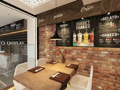 Restaurent Interior 3D model