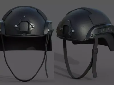 Helmet military combat soldier armor  Low-poly 3D model