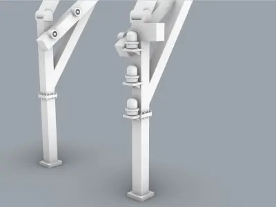 Lifeboat Free Fall Ramp Low-poly 3D model