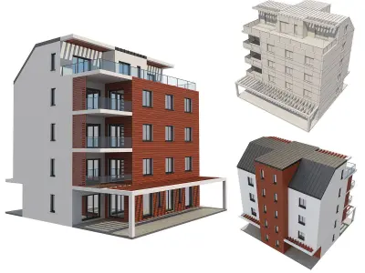 Apartment House 1 3D model purchase