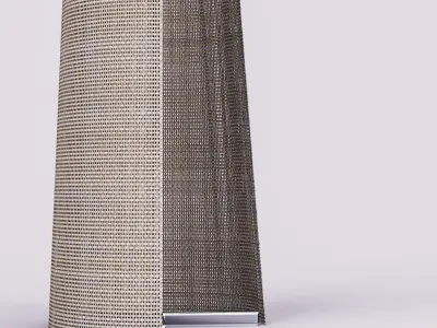 Elegant wicker floor lamp  3D model