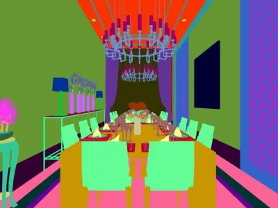 Business Restaurant - Coffee - Banquet  32 3D model