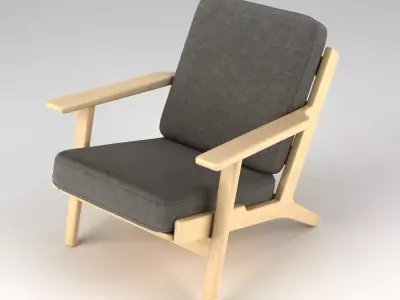 Hans J Wegner Arm Chair 3D model