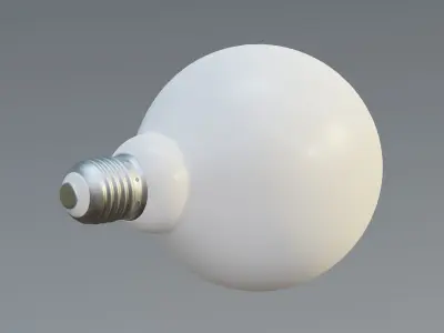 LED globe shape bulb Low-poly 3D model