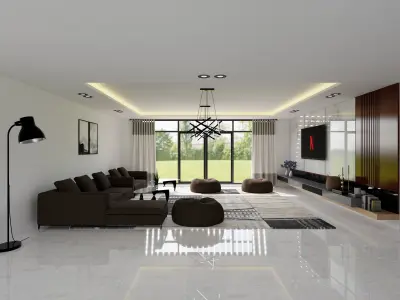 Morden living room  3D model