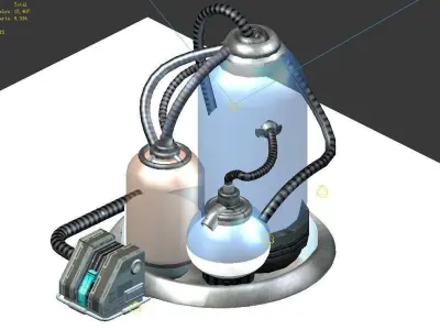 Future World - Ground Chemical Container 01 3D model