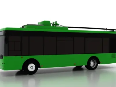 Trolleybus Bogdan T50110 Low Low-poly 3D model