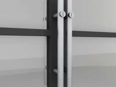 Aluminium door 4 3D model