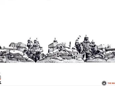 Valour Korps - Heavy Weapon Teams Set 1 3D print model