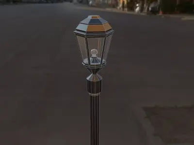 City Street Lamp Low-poly 3D model
