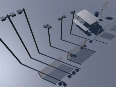 Park Props Low-poly 3D model