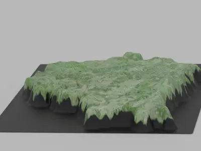 Belarus Map Country Low-poly 3D model