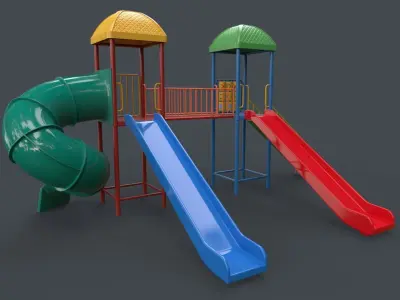 PBR Playground Outdoor Jungle Gym 15 B Low-poly 3D model