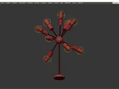 Sputnik Table by Restoration Hardware Low-poly 3D model