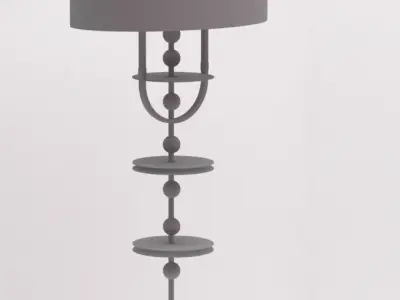 light model table lamp with shade 3D model