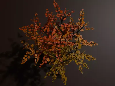 Autumn vase 3D model of branches in a vase   3D model