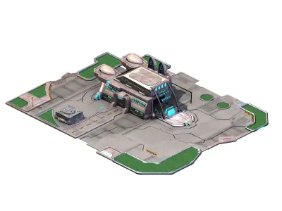 Space - City State - Dock 01 3D model