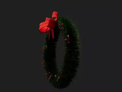 christmas wreath 3d model 3D model