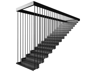 Sheet Metal Staircase 3D model