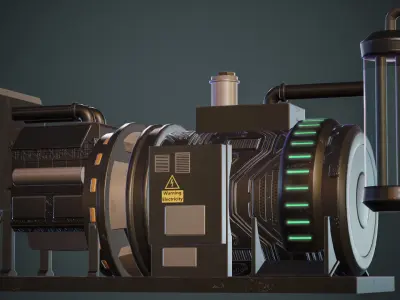 Power Generator Low-poly 3D model