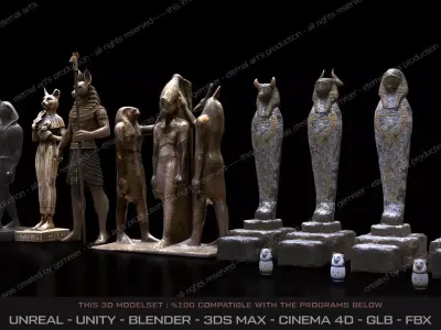 Ancient Egypt Collection - Optimized Low-poly 3D model