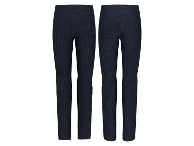 Mens Navy and White Striped Business Suit Jacket Trousers Shoe Low-poly 3D model