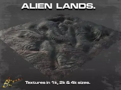 ALIEN LANDS Low-poly 3D model