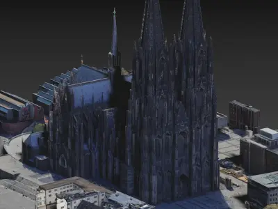 Cologne Cathedral Hohe Domkirche St Petrus 3D Scan 3D model