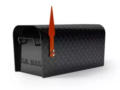Black Mailbox 3D model