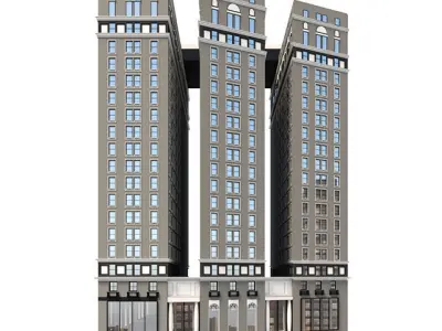Highpoly Buildings 3D model