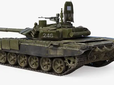  T-72 B3 Realistic Main Battle Tank 