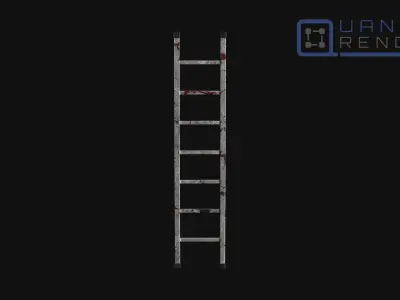 Outdoor Ladder 001 Low-poly 3D model