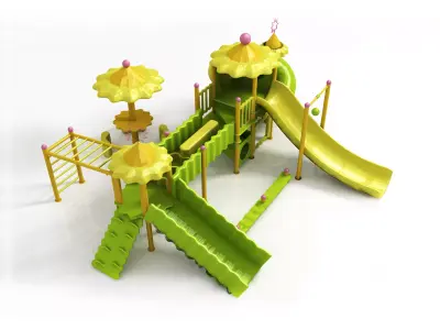 Children large amusement park toys 3D model Low-poly 3D model