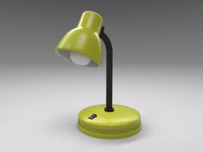 Modern table lamp yellow Low-poly 3D model