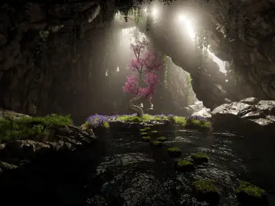 Sacred Tree Scene 3D model