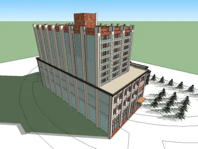 vacation spot-Resort-Fashion Leisure Hotel-0135 3D model