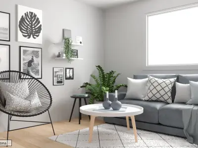 Scandinavian Living - Indoor Set  3D model