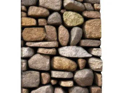 Heavy Patina Stone Wall Segment 3D print model purchase