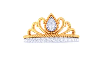  Women Crown Ring MTL 3dm STL OBJ FBX Details 3D print model get
