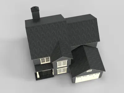 British House Design 09T1  Low-poly 3D model