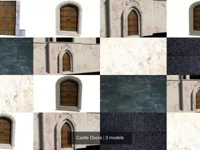 Castle Doors 3D Model Pack
