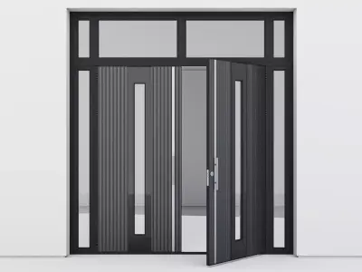 Aluminium door 125 3D model