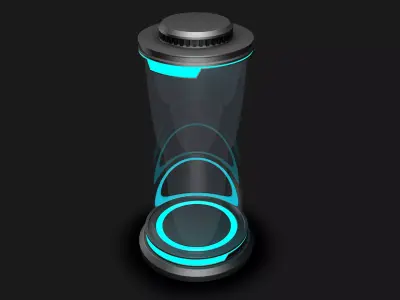Sci Fi Cylinder 3D model