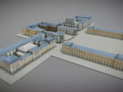 Palace of Versailles Low-poly 3D model