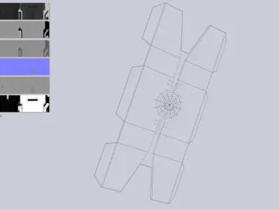 Sci fi shield Low-poly 3D model