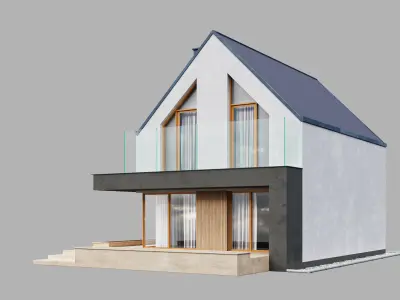 House 10 - residential building 3D model 3D model purchase