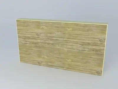 Padded headboard for double bed 3D model